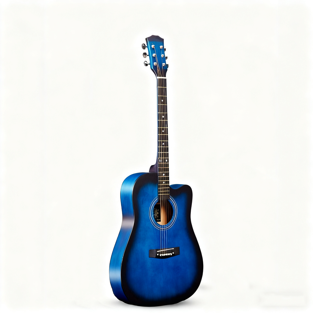 38-Inch Acoustic Guitar, Gloss & Matte Finish, Bound Edges