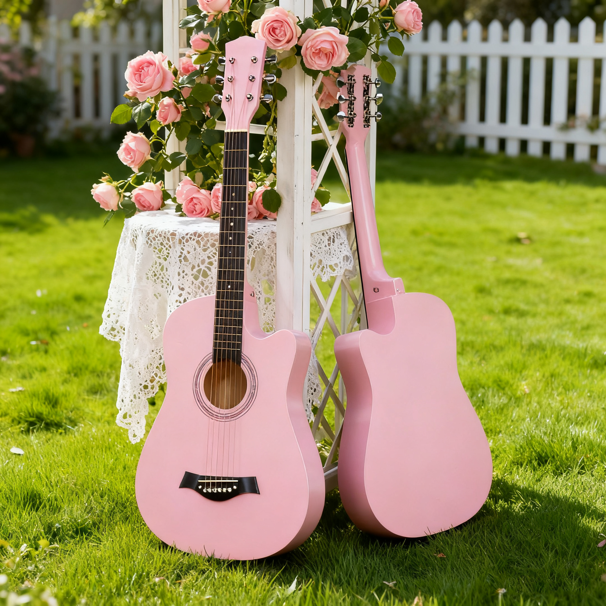 38-Inch Acoustic Guitar, Beginner Folk Guitar for Practice & Learning