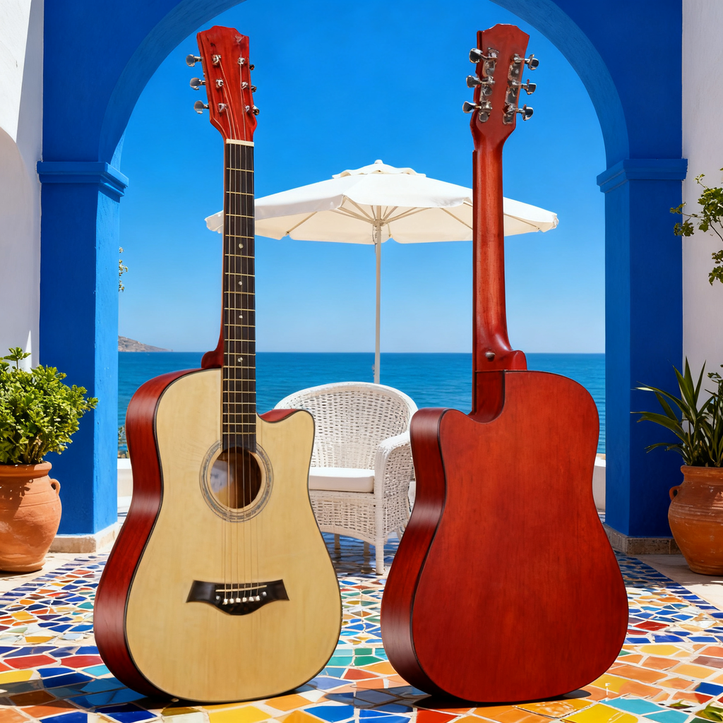 38-Inch Acoustic Guitar, Beginner Folk Guitar for Practice & Learning