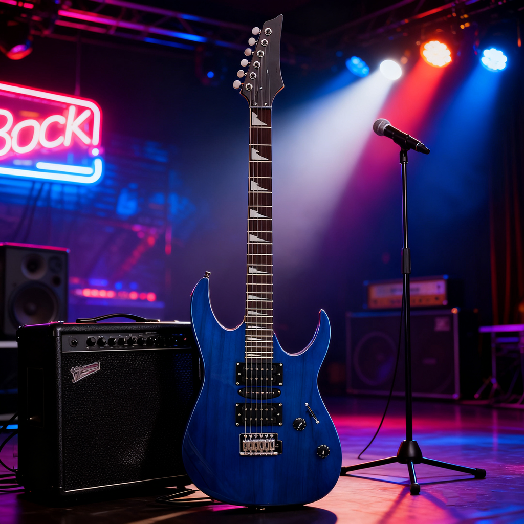 Beginner Electric Guitar, Maple Neck & Rosewood Fingerboard, Adult Practice Instrument