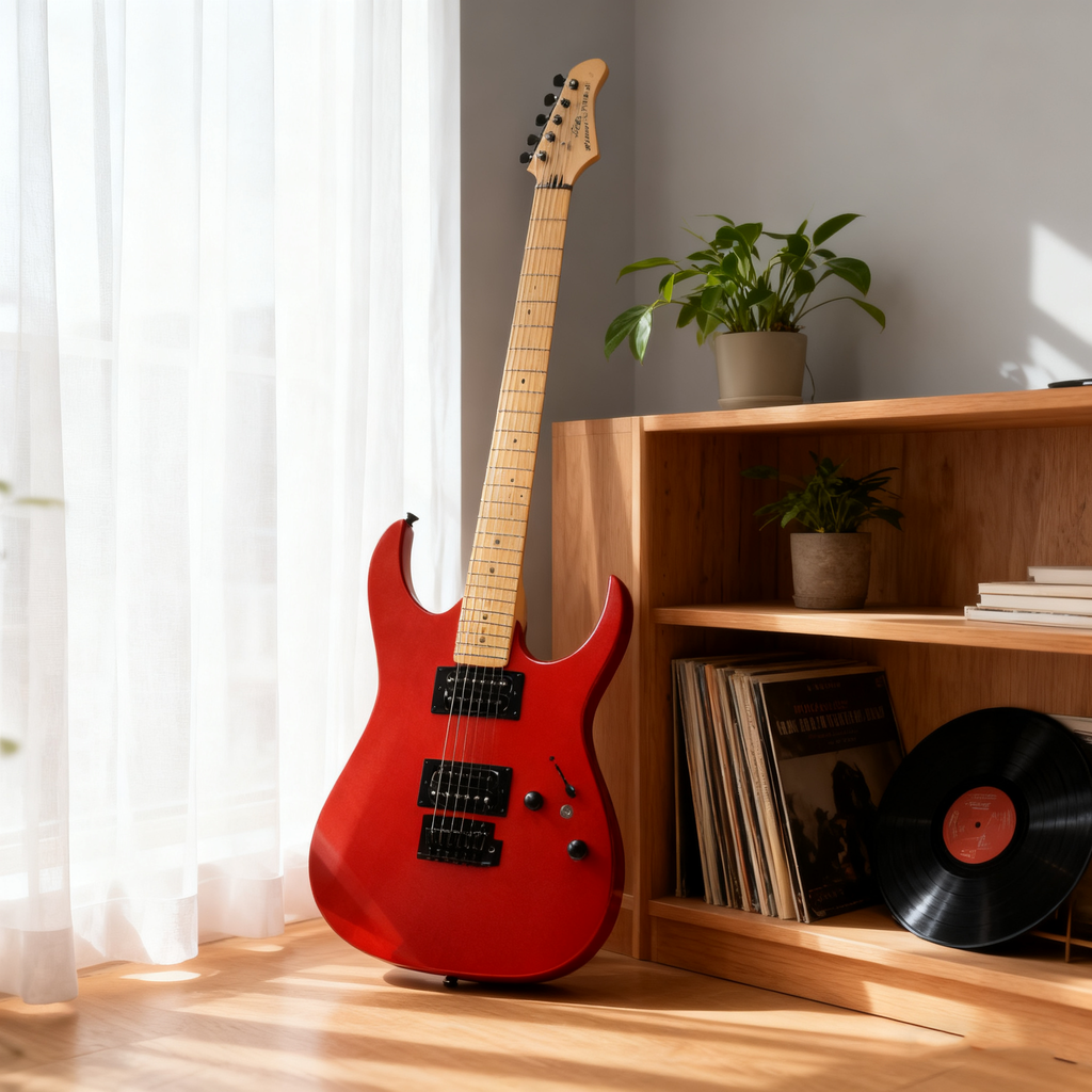 Solid Body Electric Guitar, Basswood Body, Rock & Metal Style