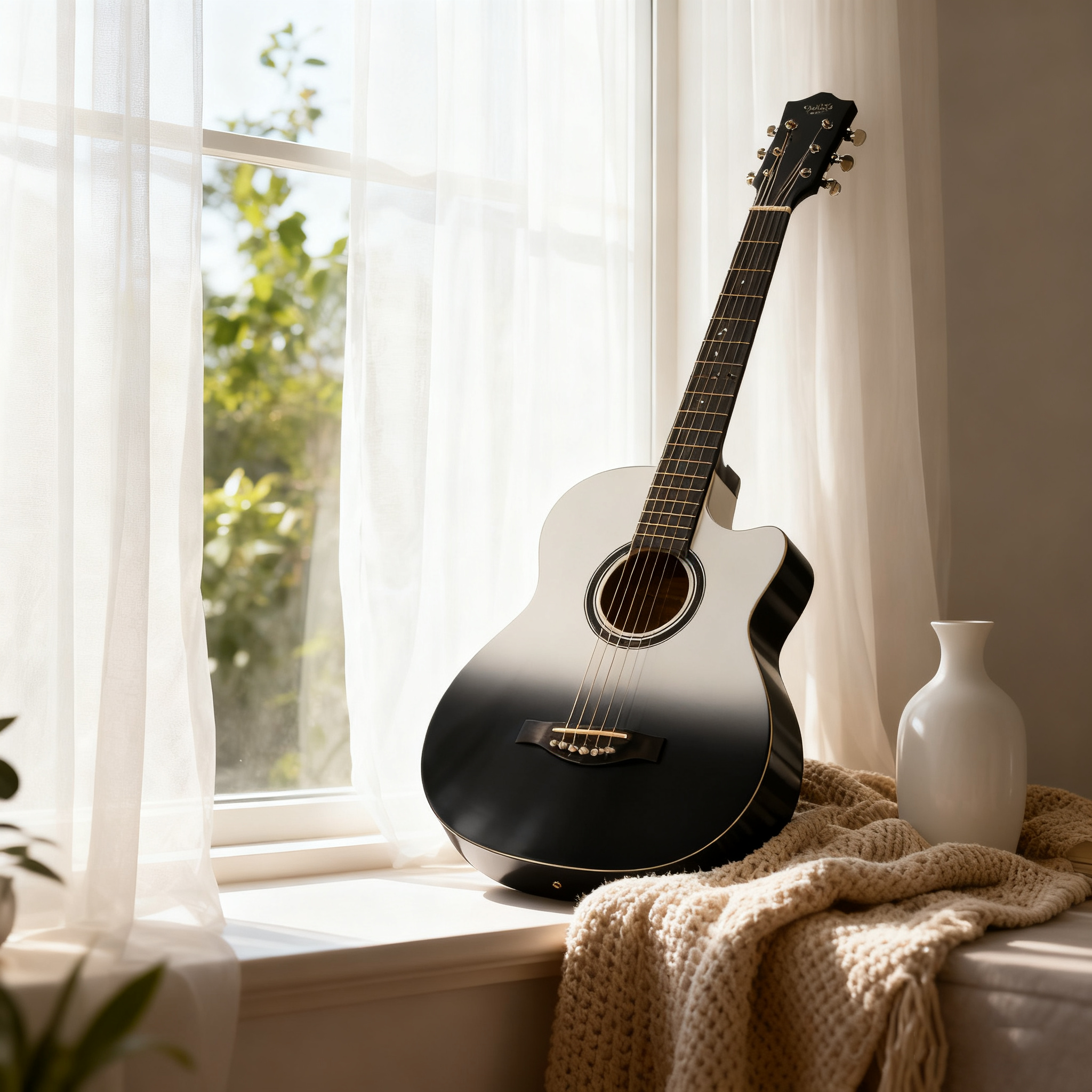 38-Inch Gradient Acoustic Guitar, Beginner Practice Guitar