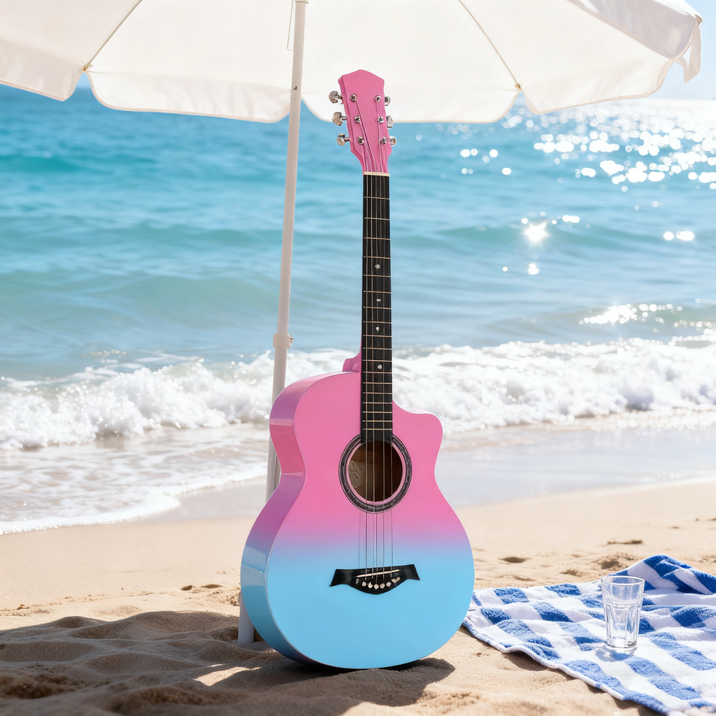 38-Inch Gradient Acoustic Guitar, Beginner Practice Guitar