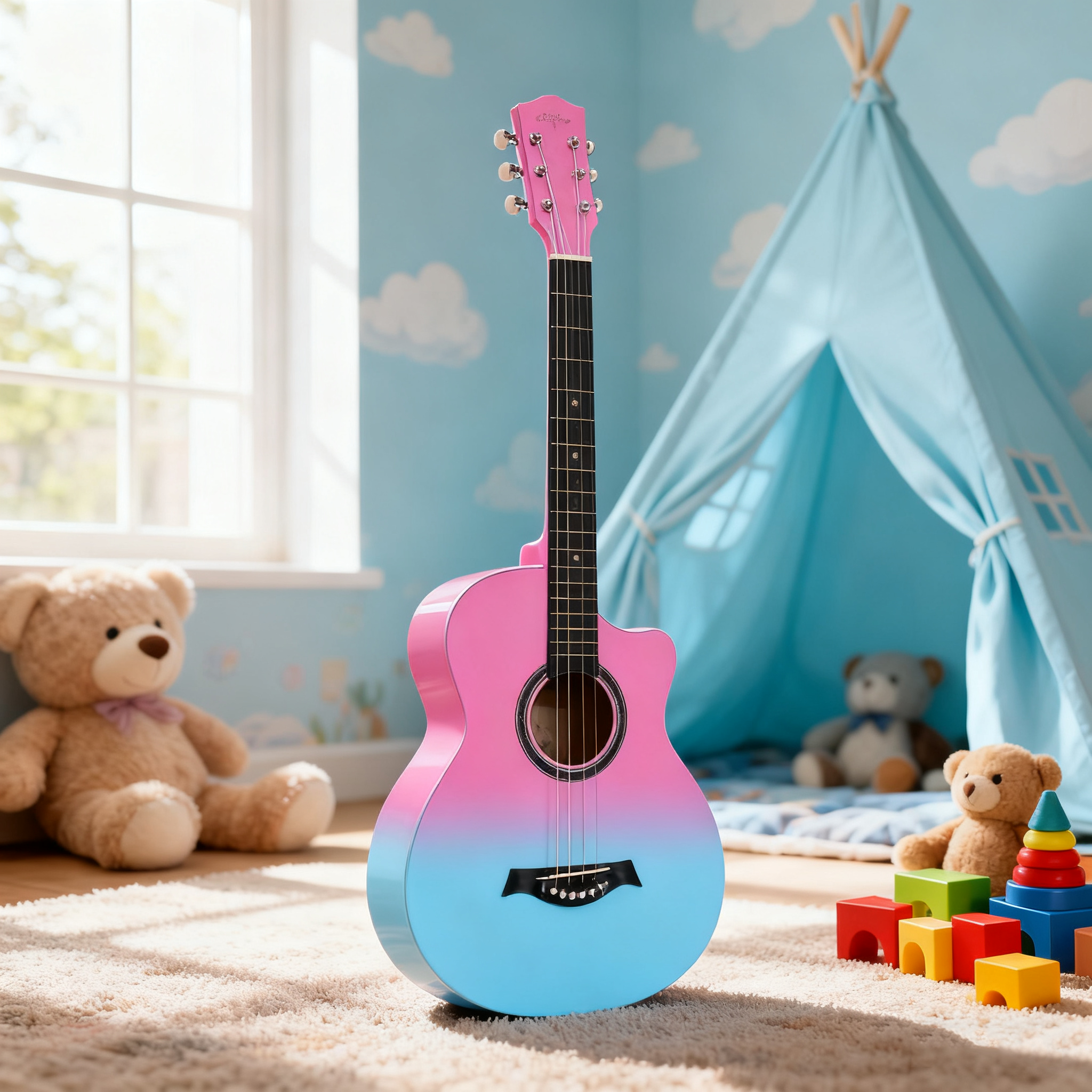 38-Inch Gradient Acoustic Guitar, Beginner Practice Guitar