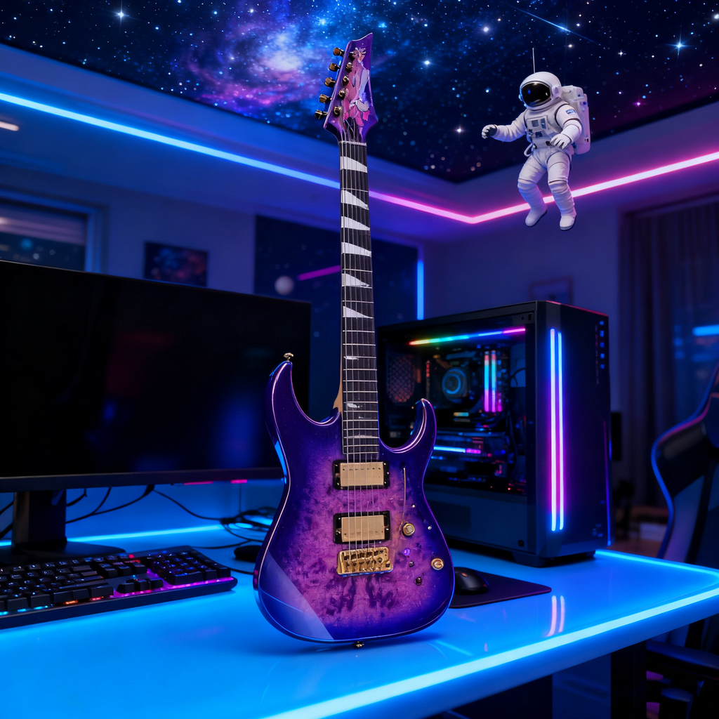 Electric Guitar with Fixed Bridge