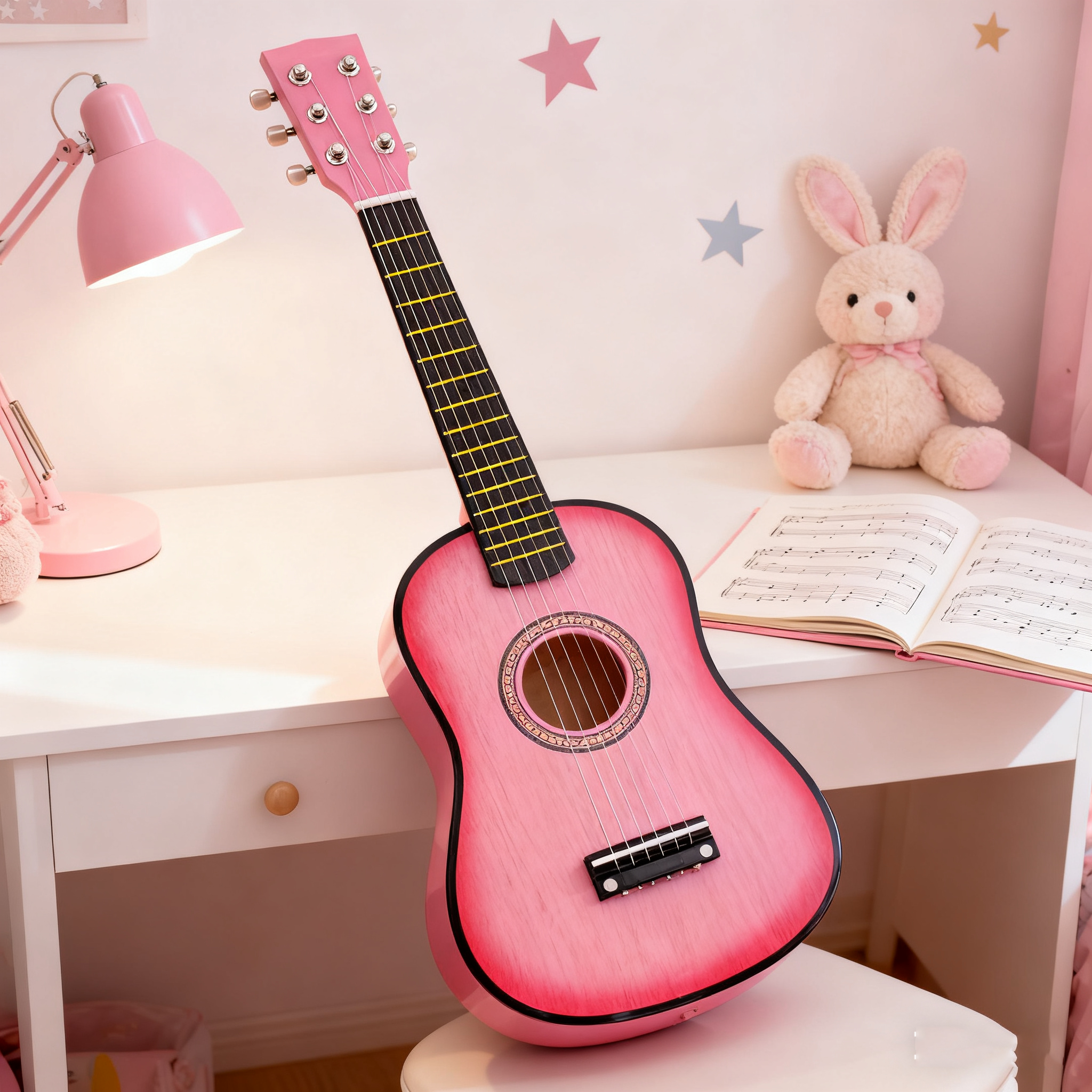 23-Inch Colorful Basswood Guitar for Beginners, Kids, and Learners
